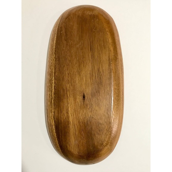 Vintage MCM Two Part Wood Serving Tray - Picture 5 of 7